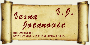 Vesna Jotanović vizit kartica